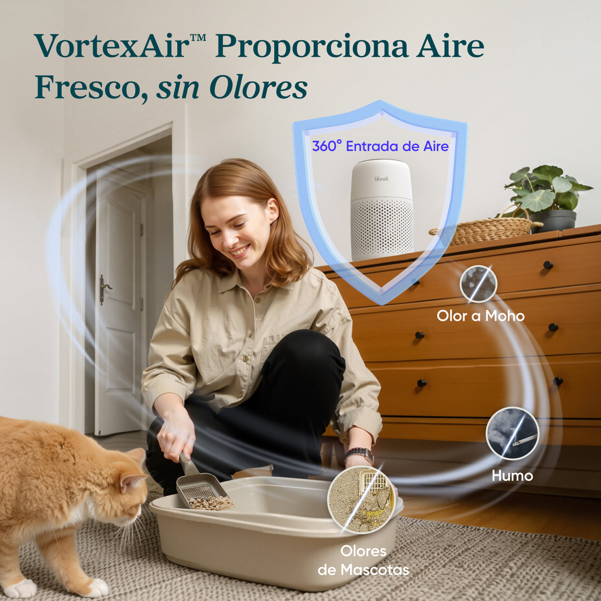 Levoit Core Mini Purificador de Aire + Juego de Filtro Estándar