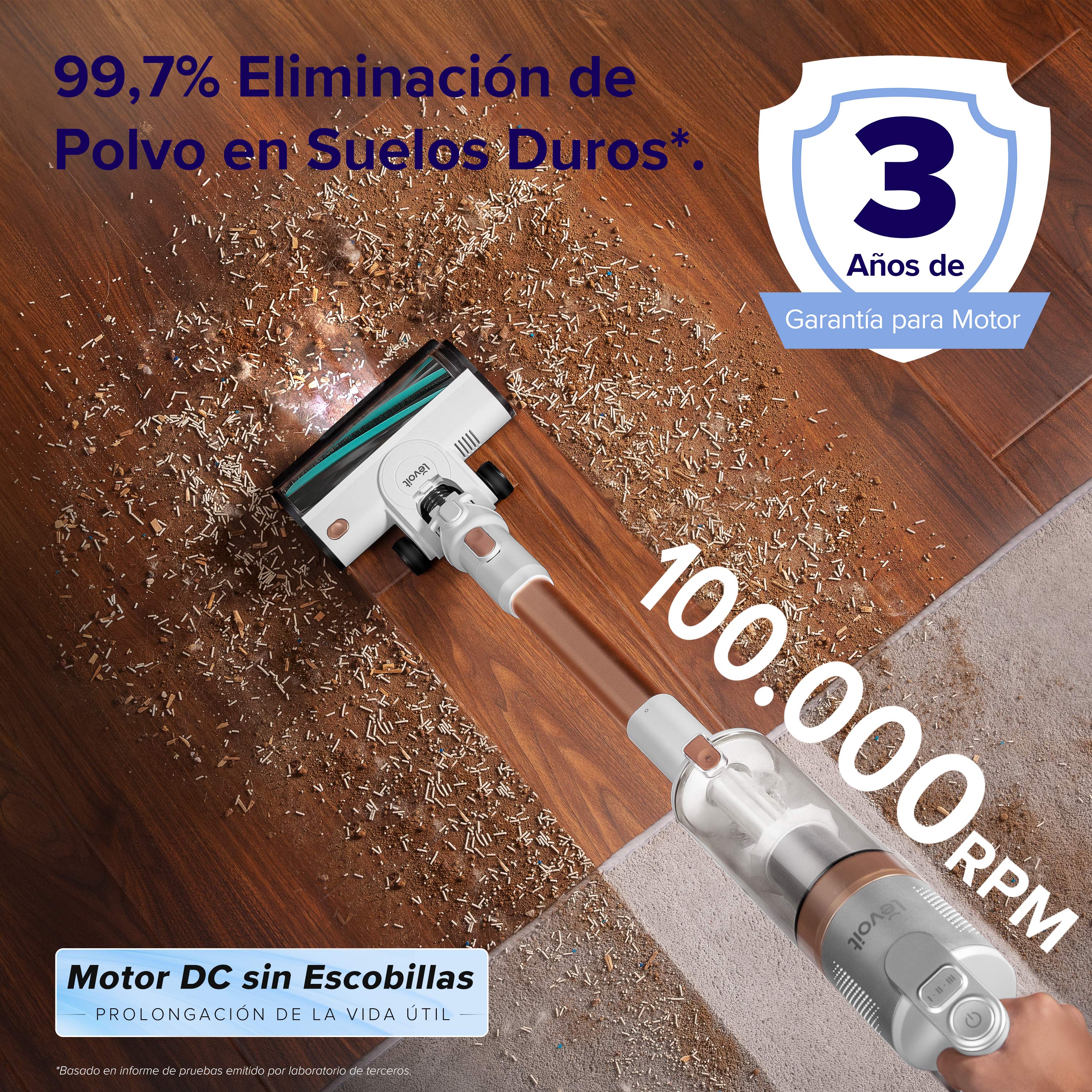 Levoit LVAC-200 — Aspiradora Sin Cable y Sin Bolsa en Dorado