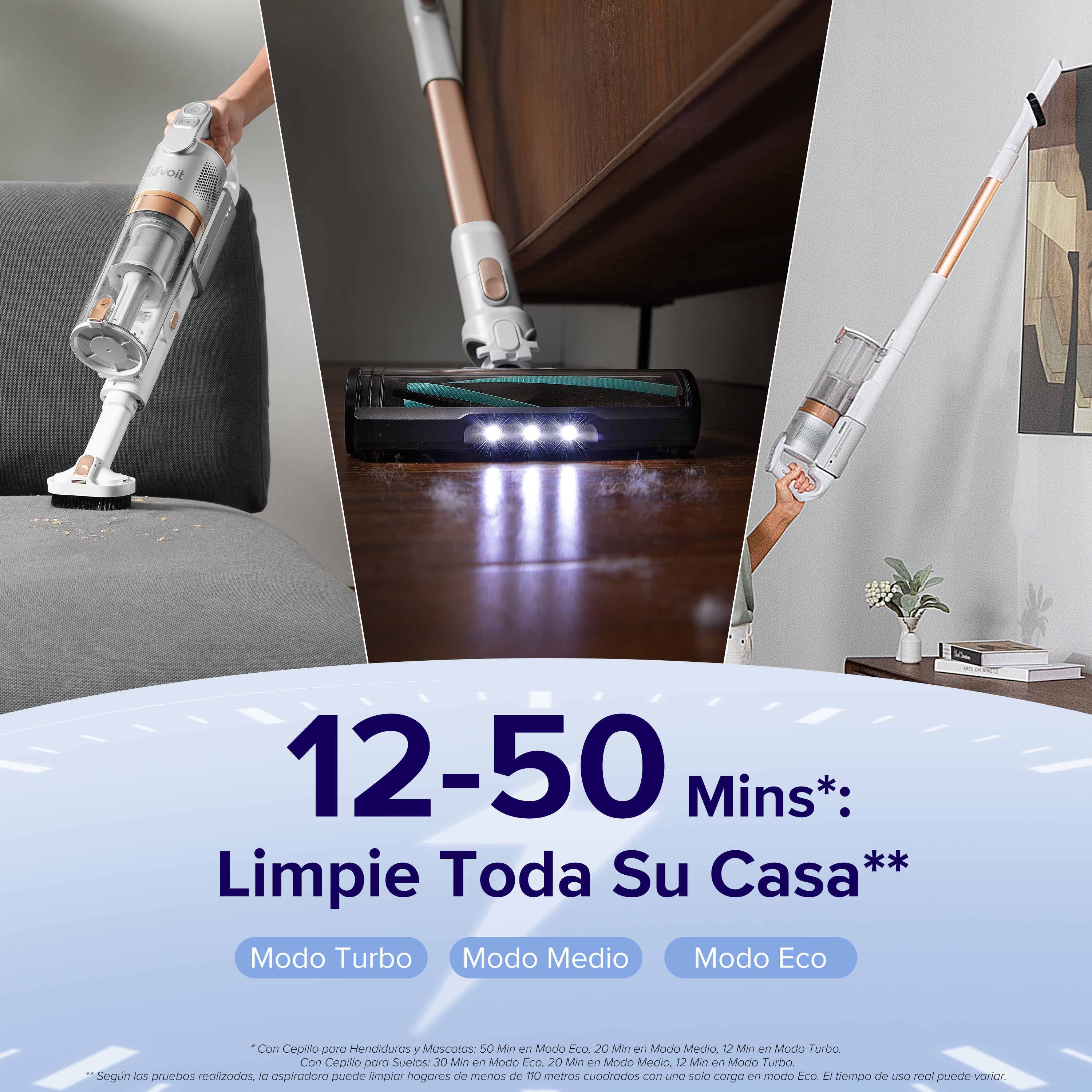 Levoit LVAC-200 — Aspiradora Sin Cable y Sin Bolsa en Dorado