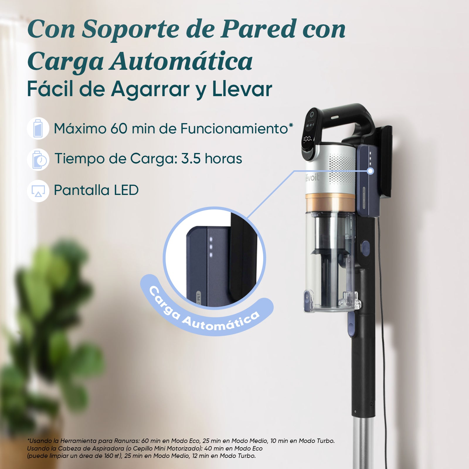Levoit LVAC-300 — Aspirador Potente Sin Cable con Filtro HEPA para Hogares Grandes