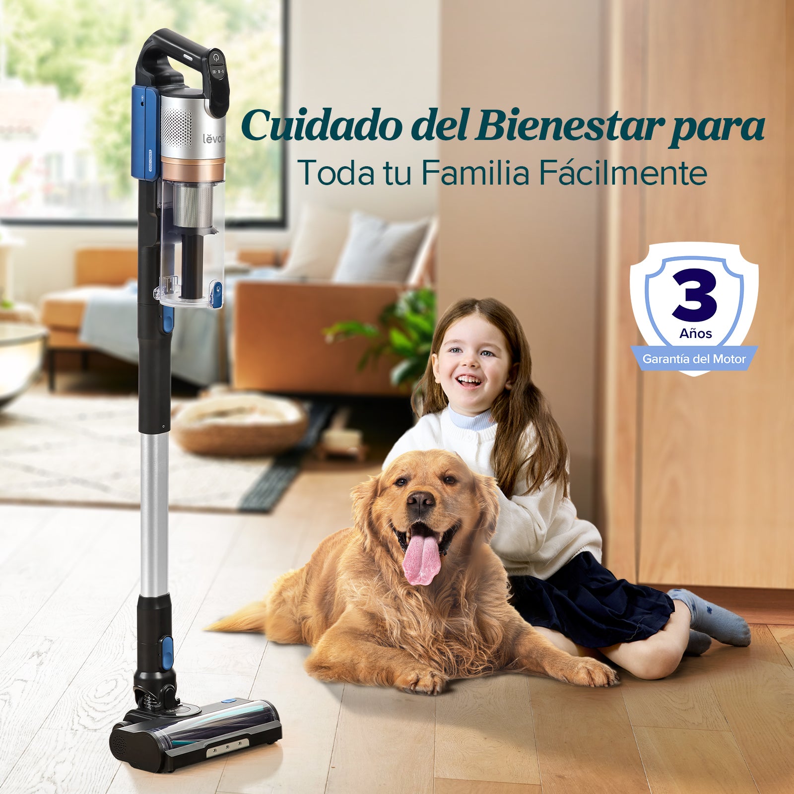 Levoit LVAC-300 — Aspirador Potente Sin Cable con Filtro HEPA para Hogares Grandes