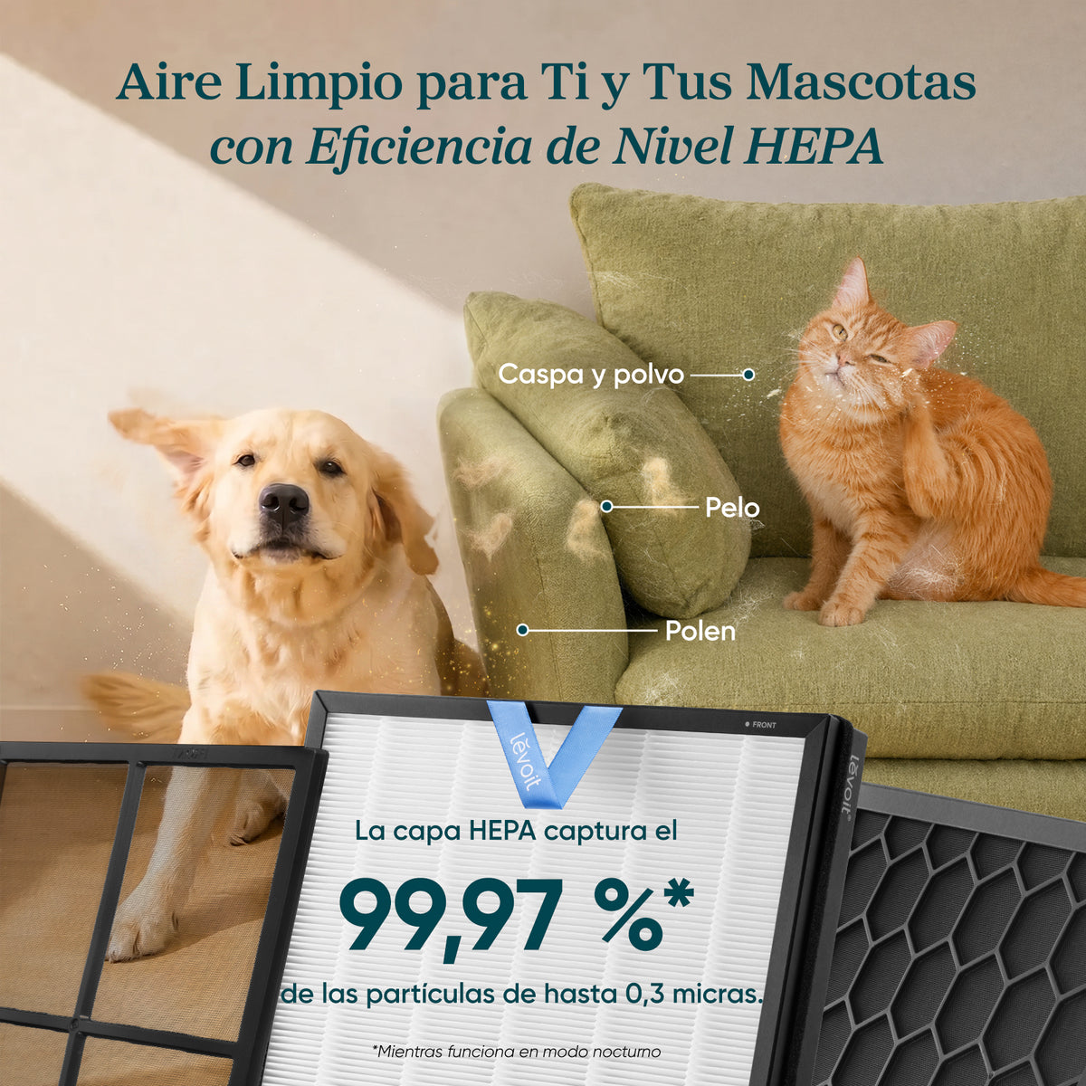 Levoit Vital Pet Pro Purificador de Aire para Mascotas