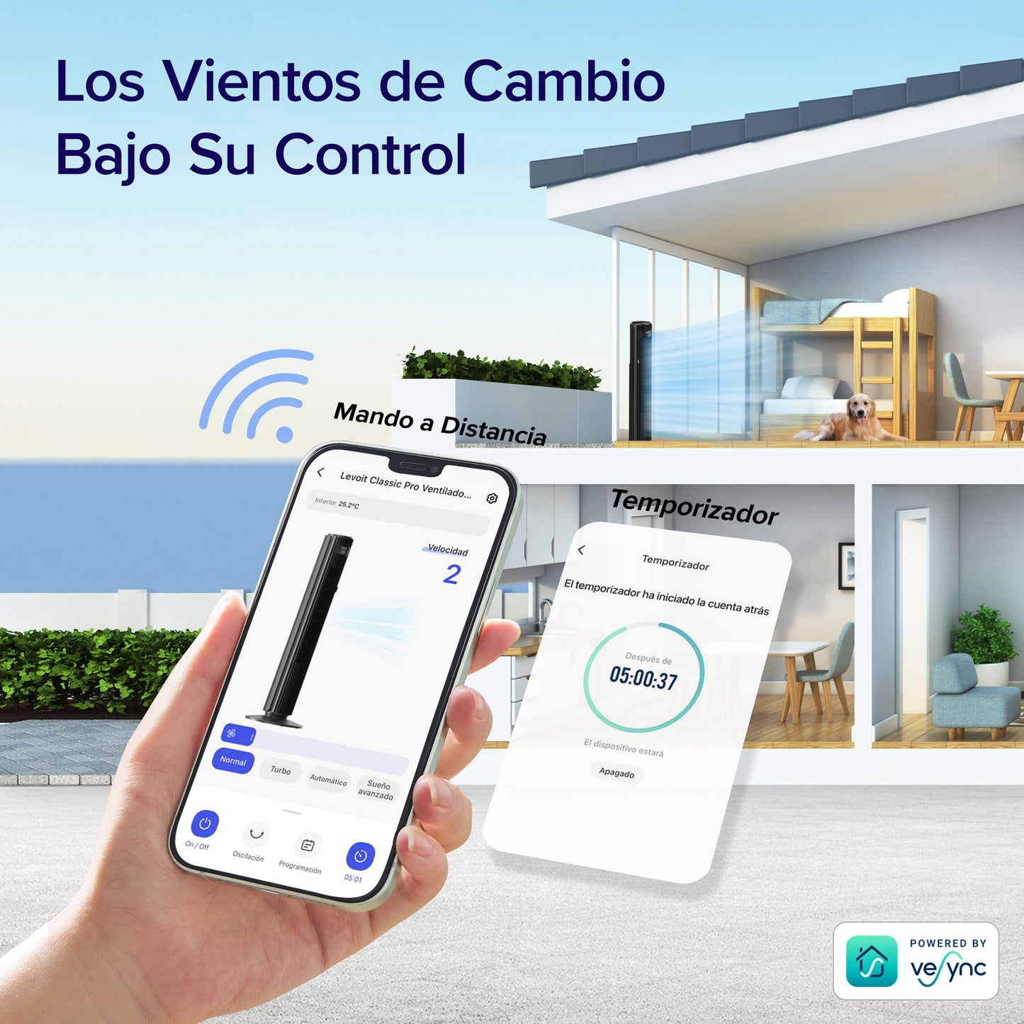 Levoit 42Wifi Ventilador de Torre Inteligente