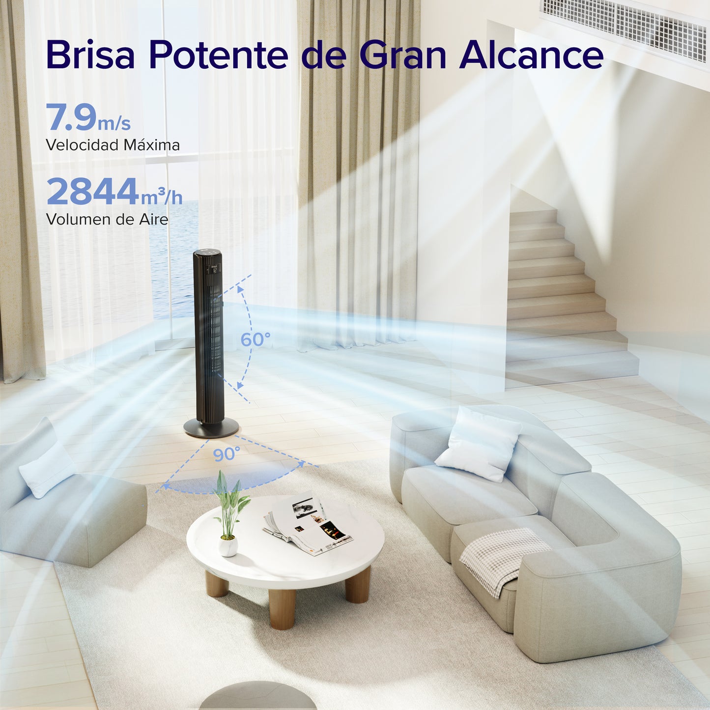 Levoit 42Wifi Ventilador de Torre Inteligente