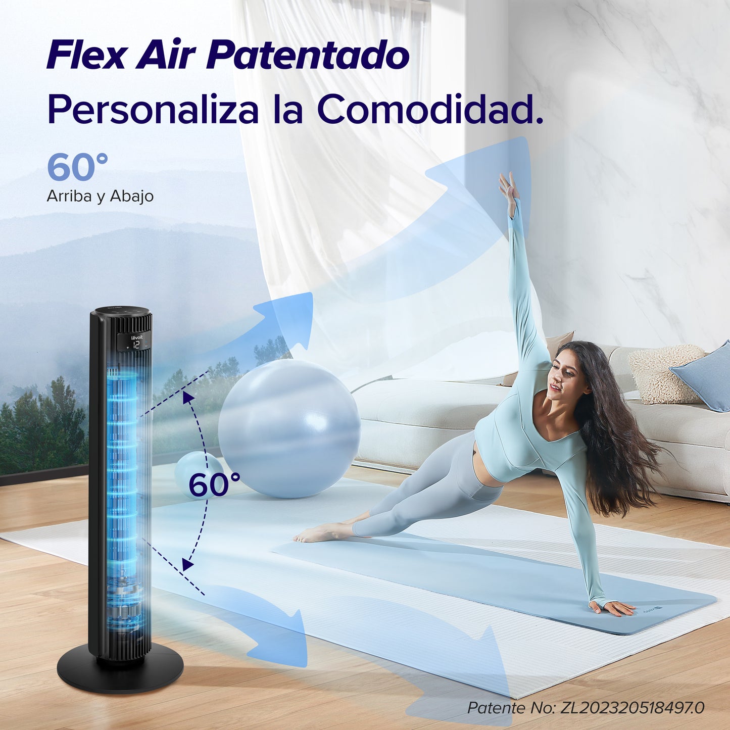 Levoit 42Wifi Ventilador de Torre Inteligente