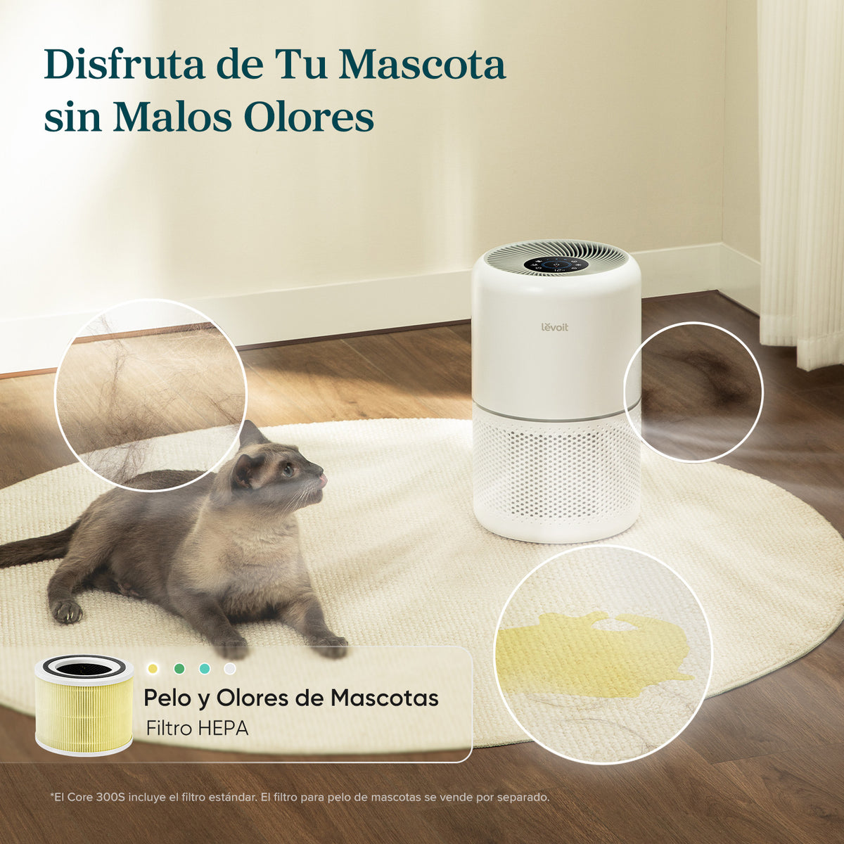 Levoit Core 300S Purificador de Aire Inteligente + Juego de Filtro Estándar
